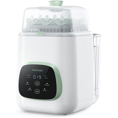 Momcozy BS03 volautomatische flessenwasser & sterilisator (inclusief 60 reinigingstabletten) - wit-groen, cadeaus voor moeders Momcozy BS03 volautomatische flessenwasser & sterilisator (inclusief 60 reinigingstabletten) - wit-groen, cadeaus voor moeders
