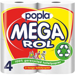 Popla Megarol Toiletpapier - 4 rollen × 6 Popla Megarol Toiletpapier - 4 rollen × 6
