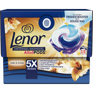 Lenor Wasmiddel All-in-1 Pods Amber & Orchidee 15 stuks Lenor Wasmiddel All-in-1 Pods Amber & Orchidee 15 stuks
