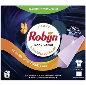 Robijn Classics Wasmiddeldoekjes Black Velvet 16 wasstrips Robijn Classics Wasmiddeldoekjes Black Velvet 16 wasstrips