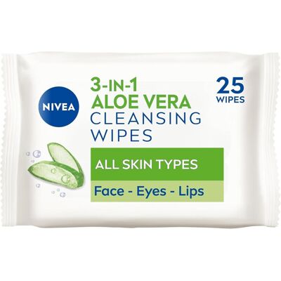 NIVEA gezicht - reinigingsdoekjes bio aloe vera 25 doekjes NIVEA gezicht - reinigingsdoekjes bio aloe vera 25 doekjes