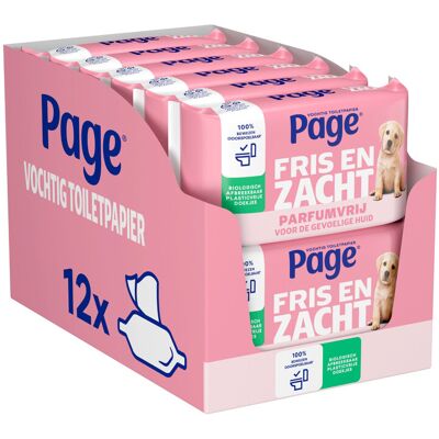 Page vochtige doekjes - fris en zacht - 12 x 38 doekjes - voordeelverpakking Page vochtige doekjes - fris en zacht - 12 x 38 doekjes - voordeelverpakking