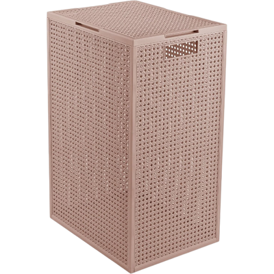 Curver Kaya wasmand met deksel - 60 liter - 38 x 29 x 58,5 cm - warm taupe - premium opbergoplossing, duurzaam kunststof, moderne huisorganisatie Curver Kaya wasmand met deksel - 60 liter - 38 x 29 x 58,5 cm - warm taupe - premium opbergoplossing, duurzaam kunststof, moderne huisorganisatie