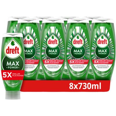 Dreft MaxPower Vloeibaar Afwasmiddel - 8 x 730 ml Dreft MaxPower Vloeibaar Afwasmiddel - 8 x 730 ml