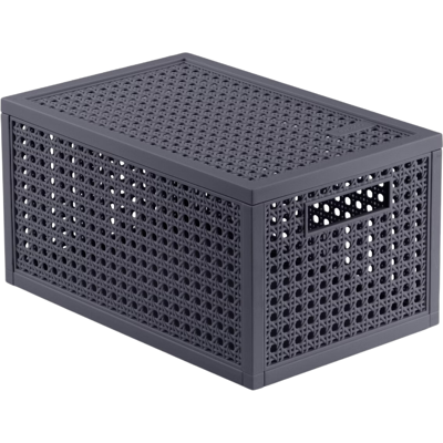 Curver Kaya opbergmand - 7 L - 18,8 x 30 x 15,4 cm - antraciet - premium opbergoplossing, duurzaam kunststof, moderne opberging voor thuis Curver Kaya opbergmand - 7 L - 18,8 x 30 x 15,4 cm - antraciet - premium opbergoplossing, duurzaam kunststof, moderne opberging voor thuis