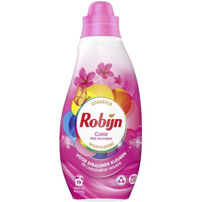 ROBIJN Klein & Krachtig Wasmiddel Pink Sensation 19 Wasbeurten 665 ml ROBIJN Klein & Krachtig Wasmiddel Pink Sensation 19 Wasbeurten 665 ml