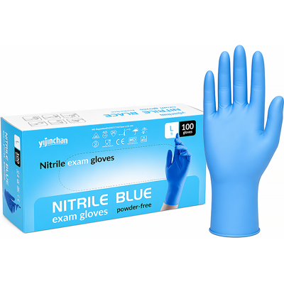YIJINCHAN Blauwe Nitril Handschoenen Maat L (100 Stuks) YIJINCHAN Blauwe Nitril Handschoenen Maat L (100 Stuks)