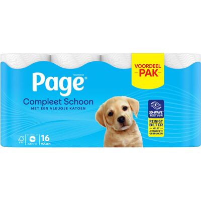 PAGE Complete Clean Toiletpapier 16 rollen PAGE Complete Clean Toiletpapier 16 rollen