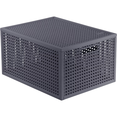 Curver Kaya opbergmand - 20 l - 37,6 x 30 x 20,7 cm - antraciet - premium opbergoplossing, duurzaam kunststof, moderne opbergoplossing voor thuis Curver Kaya opbergmand - 20 l - 37,6 x 30 x 20,7 cm - antraciet - premium opbergoplossing, duurzaam kunststof, moderne opbergoplossing voor thuis