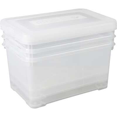 Curver 50L Opbergdozen Set - Transparant Huishouden Curver 50L Opbergdozen Set - Transparant Huishouden
