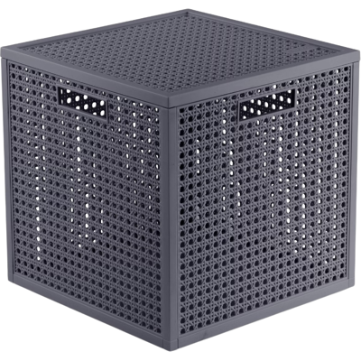 Curver Kaya opbergmand - 19 liter - 28 x 28 x 28 cm - Antraciet - Premium opbergoplossing, duurzaam kunststof, moderne huisorganisatie Curver Kaya opbergmand - 19 liter - 28 x 28 x 28 cm - Antraciet - Premium opbergoplossing, duurzaam kunststof, moderne huisorganisatie