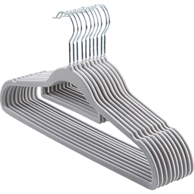 ochama x J.ZAO Fluwelen Kledinghangers Set van 20, Antislip en Ruimtebesparend, Luxe Fluwelen Hangers voor Pakken en Jurken, Geen Strepen, Grijs ochama x J.ZAO Fluwelen Kledinghangers Set van 20, Antislip en Ruimtebesparend, Luxe Fluwelen Hangers voor Pakken en Jurken, Geen Strepen, Grijs
