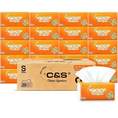C&S Papieren Zakdoekjes, 3-laags, 2400 Vellen (120 Vellen * 20 Verpakkingen), Familieverpakking, Huidvriendelijk en Stevig C&S Papieren Zakdoekjes, 3-laags, 2400 Vellen (120 Vellen * 20 Verpakkingen), Familieverpakking, Huidvriendelijk en Stevig