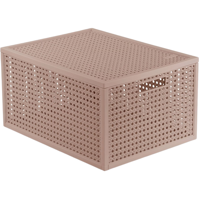 Curver Kaya opbergmand - 20 liter - 37,6 x 30 x 20,7 cm - warm taupe - premium opbergoplossing, duurzaam kunststof, moderne huisorganisatie Curver Kaya opbergmand - 20 liter - 37,6 x 30 x 20,7 cm - warm taupe - premium opbergoplossing, duurzaam kunststof, moderne huisorganisatie
