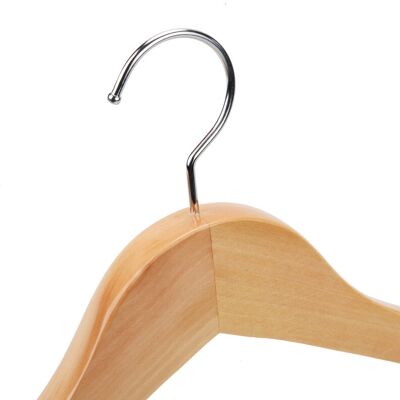 White Label set van 6 kwalitatieve houten kostuumhangers, hout White Label set van 6 kwalitatieve houten kostuumhangers, hout