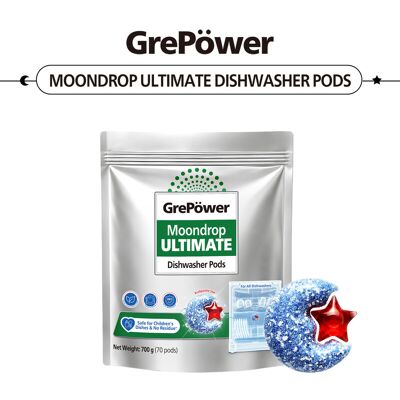 GrePower Starry Night Ultra-Clean Vaatwastabletten, 10 g x 70 tabletten, snel oplossend, snelle was, antibacterieel, restvrij, voor vaatwassers. GrePower Starry Night Ultra-Clean Vaatwastabletten, 10 g x 70 tabletten, snel oplossend, snelle was, antibacterieel, restvrij, voor vaatwassers.