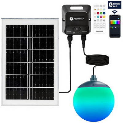 Aigostar Bluetooth Mesh, slimme zonne-hanglamp 20W RGBCCT kleurrijke gloeilamp Aigostar Bluetooth Mesh, slimme zonne-hanglamp 20W RGBCCT kleurrijke gloeilamp