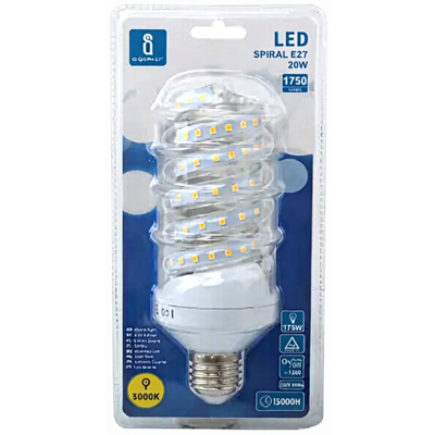 Aigostar LED B5 SPIRAL 20W E27 3000K- geel - lamp Aigostar LED B5 SPIRAL 20W E27 3000K- geel - lamp
