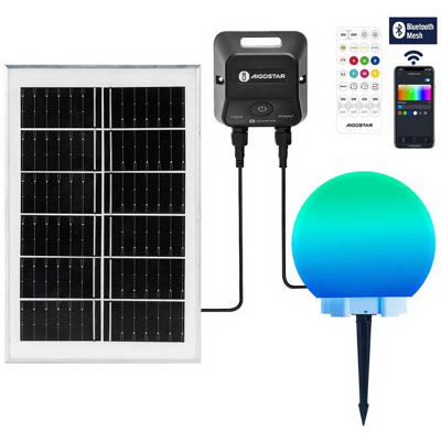 Aigostar Bluetooth Mesh, slimme zonne-inbouwspot met 20 W RGBCCT, kleurrijke gloeilamp Aigostar Bluetooth Mesh, slimme zonne-inbouwspot met 20 W RGBCCT, kleurrijke gloeilamp