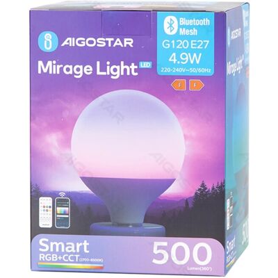 Aigostar Bluetooth mesh slimme wolkenlamp G120 E27 4,9 W RGB+CCT Aigostar Bluetooth mesh slimme wolkenlamp G120 E27 4,9 W RGB+CCT