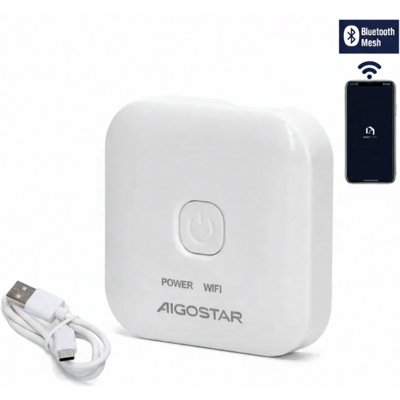 Aigostar slimme gateway, Bluetooth mesh-versie, wit Aigostar slimme gateway, Bluetooth mesh-versie, wit