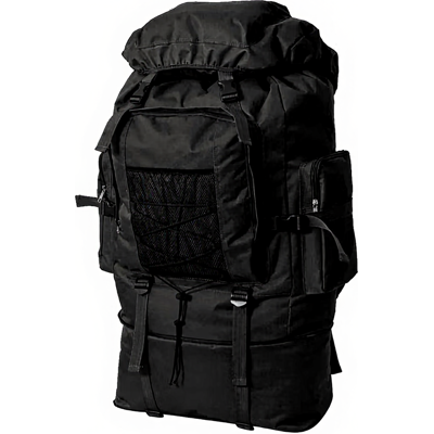 vidaXL Rugzak legerstijl XXL 100 L zwart vidaXL Rugzak legerstijl XXL 100 L zwart