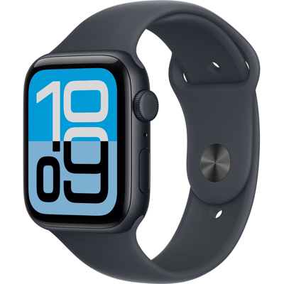 Apple Watch SE 3 GPS + Cellular 44 mm Midnight aluminium case met Midnight sportband - M/L Apple Watch SE 3 GPS + Cellular 44 mm Midnight aluminium case met Midnight sportband - M/L