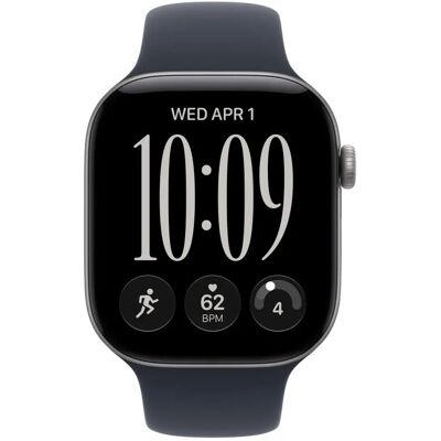 Apple Watch Series 12 GPS + Cellular 46 mm spacegrijs aluminium kast met navyblauw sportbandje - M/L Apple Watch Series 12 GPS + Cellular 46 mm spacegrijs aluminium kast met navyblauw sportbandje - M/L