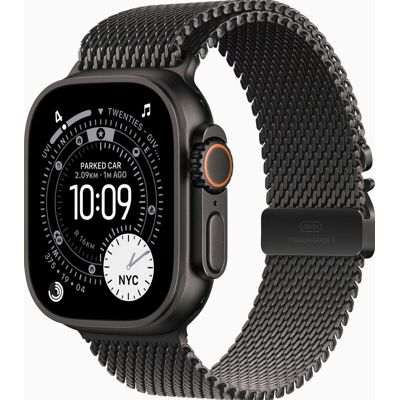Apple Watch Ultra 3, Milanees Bandje L, Zwart (Zwart) Apple Watch Ultra 3, Milanees Bandje L, Zwart (Zwart)
