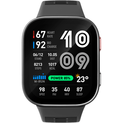 Amazfit Bip Max 50 mm Smartwatch, 2,07 inch AMOLED-display, 20 dagen batterijduur, GPS, 4 GB geheugen, Offline kaarten, Fitness tracker, Hybride training, 150+ sportmodi, HYROX-modus, 5 ATM voor Android, Koolstofgrijs Amazfit Bip Max 50 mm Smartwatch, 2,07 inch AMOLED-display, 20 dagen batterijduur, GPS, 4 GB geheugen, Offline kaarten, Fitness tracker, Hybride training, 150+ sportmodi, HYROX-modus, 5 ATM voor Android, Koolstofgrijs