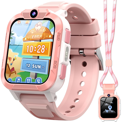 Blackview Z40 Pro 1,85" Smartwatch voor kinderen, Tap-to-Friends-functie, GPS+WiFi+LBS, 850 mAh, SOS-knop, 4G, Schoolmodus (geen games), IP68, stappenteller, roze Blackview Z40 Pro 1,85" Smartwatch voor kinderen, Tap-to-Friends-functie, GPS+WiFi+LBS, 850 mAh, SOS-knop, 4G, Schoolmodus (geen games), IP68, stappenteller, roze