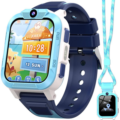 Blackview Z40 Pro 1,85" Smartwatch voor kinderen, Tap-to-Friends-functie, GPS+WiFi+LBS, 850 mAh, SOS-knop, 4G, Schoolmodus (geen games), IP68, stappenteller, blauw Blackview Z40 Pro 1,85" Smartwatch voor kinderen, Tap-to-Friends-functie, GPS+WiFi+LBS, 850 mAh, SOS-knop, 4G, Schoolmodus (geen games), IP68, stappenteller, blauw