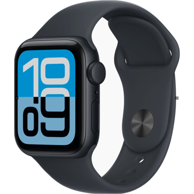 Apple Watch SE 3 GPS + mobiele connectiviteit 40 mm Middernacht aluminium kast met Middernacht sportband - S/M Apple Watch SE 3 GPS + mobiele connectiviteit 40 mm Middernacht aluminium kast met Middernacht sportband - S/M