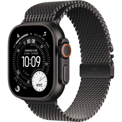Apple Watch Ultra 3, Milanees Bandje M, Zwart (Zwart) Apple Watch Ultra 3, Milanees Bandje M, Zwart (Zwart)