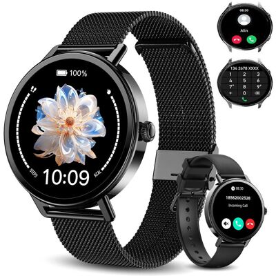 Blackview X30 smartwatch voor dames, 1,26 inch ronde fitnesshorloge met hartslagmeter, slaapmonitor, SpO2, stappenteller & activiteitentracker, IP67 waterdicht voor sport, werk & dagelijks gebruik, Android & iOS Blackview X30 smartwatch voor dames, 1,26 inch ronde fitnesshorloge met hartslagmeter, slaapmonitor, SpO2, stappenteller & activiteitentracker, IP67 waterdicht voor sport, werk & dagelijks gebruik, Android & iOS
