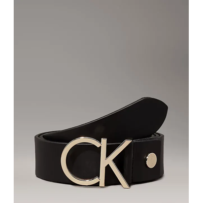 Calvin Klein Lederen Logo Riem - Zwart 85 Calvin Klein Lederen Logo Riem - Zwart 85