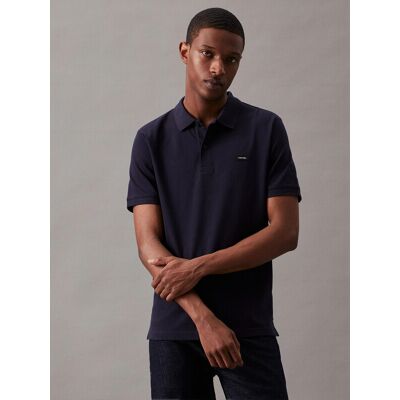 Calvin Klein rekbare piqué slim-fit poloshirt Night sky voor heren, maat S Calvin Klein rekbare piqué slim-fit poloshirt Night sky voor heren, maat S