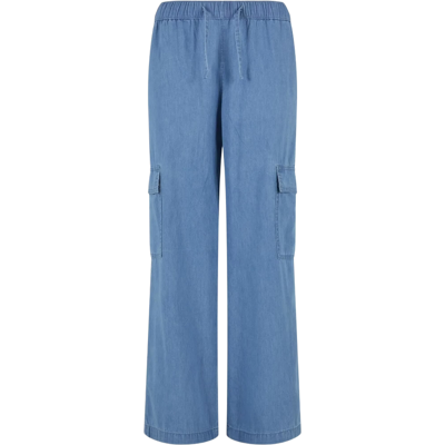 Urban Classics Dames lichte denim cargo pants, skyblauw, gewassen, maat XS Urban Classics Dames lichte denim cargo pants, skyblauw, gewassen, maat XS