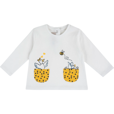 CHICCO Sweat shirts - lange mouwen t-shirt - maat 68 - wit CHICCO Sweat shirts - lange mouwen t-shirt - maat 68 - wit