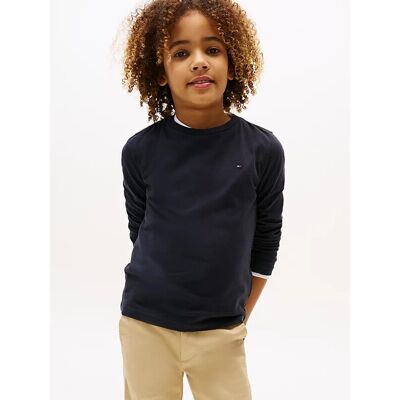 Tommy Hilfiger jongens basic ronde hals gebreide trui met lange mouwen Sky Captain 3 Tommy Hilfiger jongens basic ronde hals gebreide trui met lange mouwen Sky Captain 3