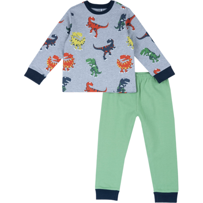 Chicco pyjama met lange mouwen 74 middengroen Chicco pyjama met lange mouwen 74 middengroen