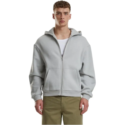 Urban Classics Fluffy Zip Hoody - sweatstoffen & fleecedoek - lichte asfalt - M Urban Classics Fluffy Zip Hoody - sweatstoffen & fleecedoek - lichte asfalt - M