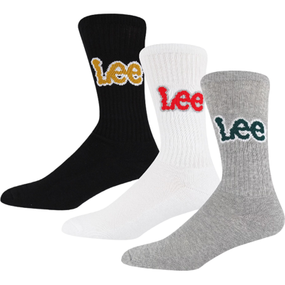 LEE Renwick sportsocken - zwart/wit/grijs melkchocolade - 43-46 LEE Renwick sportsocken - zwart/wit/grijs melkchocolade - 43-46