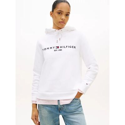 Tommy Hilfiger Heritage Hilfiger hoodie - dames - wit - maat S Tommy Hilfiger Heritage Hilfiger hoodie - dames - wit - maat S