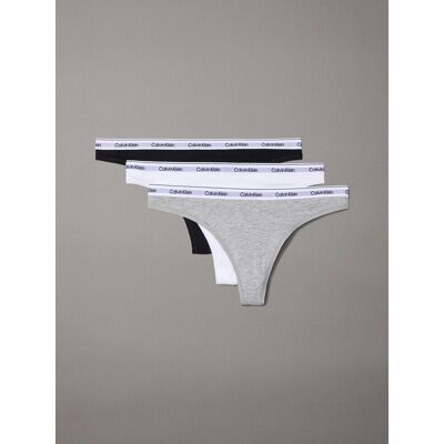 Calvin Klein dames-thongen 3-pack (MPI) - 2 zwart / 1 grijs heather / 2 wit - dames XS Calvin Klein dames-thongen 3-pack (MPI) - 2 zwart / 1 grijs heather / 2 wit - dames XS
