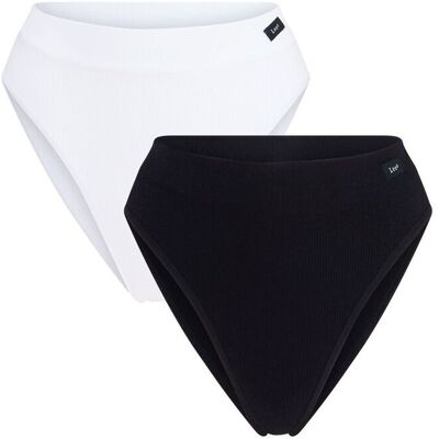 Lee Sless hoge leg-briefje Flora - zwart/wit - XS Lee Sless hoge leg-briefje Flora - zwart/wit - XS
