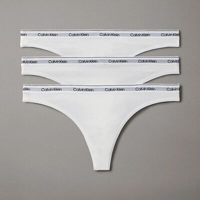 Calvin Klein 3-pack strings - Icon Logo - wit 2XL Calvin Klein 3-pack strings - Icon Logo - wit 2XL