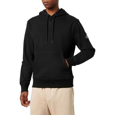 Calvin Klein hoodie met badge - zwart XXXL Calvin Klein hoodie met badge - zwart XXXL