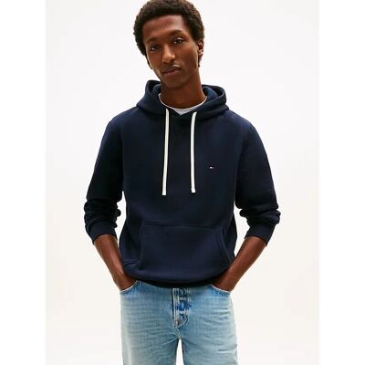 Tommy Hilfiger Essential fleece hoodie Heren XS Woestijnblauw Tommy Hilfiger Essential fleece hoodie Heren XS Woestijnblauw