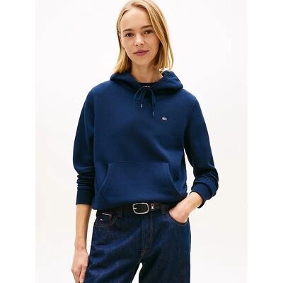Tommy Jeans Tommy Hilfiger dames hoodie met vlagprint - donker marineblauw - XS Tommy Jeans Tommy Hilfiger dames hoodie met vlagprint - donker marineblauw - XS